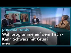 phoenix runde: Wahlprogramme auf dem Tisch - Kann Schwarz mit Grün?