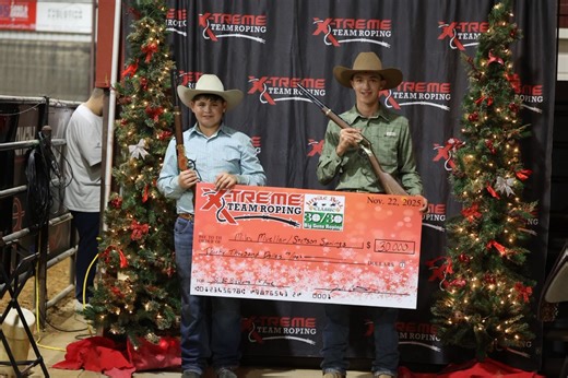 Best buddies Miles Mueller & Stetson Springs locked it in when it counted, staying sharp and consistent to take the Average title at the Xtreme Team Roping Jingle Bell Classic. Six clean runs, steady teamwork, and no wasted moves added up to 63.18 on 6 and a well-earned $30,000 payday. Proof that when chemistry meets grit, big wins follow. | X-Treme Team Roping