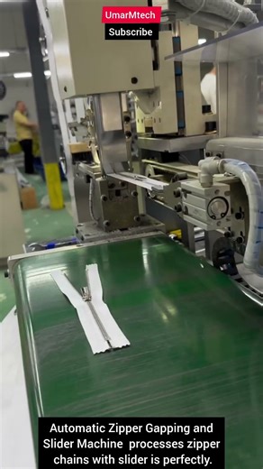 Zipper Gapping and Slider Machine i grade equipment processes zipper chains#trending#viral#pluging