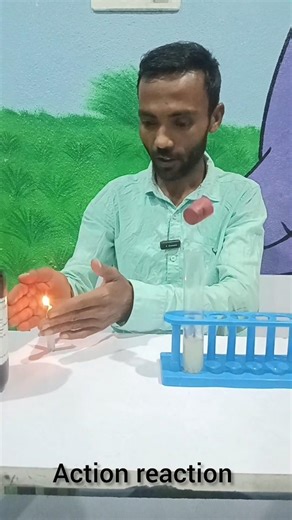 Fe+HCl (displacement reaction). pop sound #science #experiment #physics