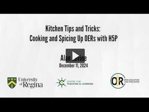 Kitchen Tips and Tricks: Cooking and Spicing Up OERs with H5P