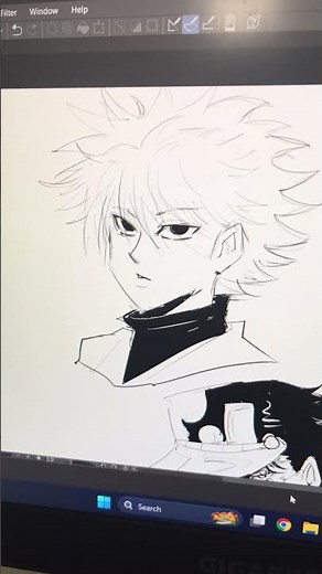 How to draw killua in 3 steps #killua #hunterxhunter #animeeart #drawing #foryou