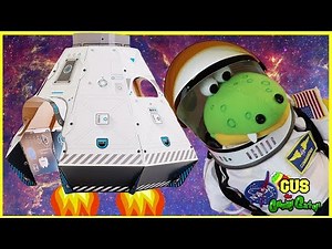 Space Ship Box Fort Challenge with Astronaut Real Food