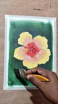 hibiscus 🌺 flower #art #shorts #painting #flowerpainting #paintingtutorial