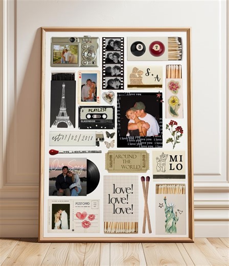 Editable Matchbox Art Template: Personalized Digital Poster for Couples (canva Download) - Etsy