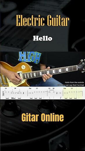 Hello - Adele - Guitar Instrumental Cover + Tab #guitarlessons