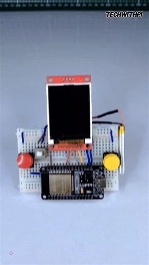 Gaming console using tft or esp32 #game #esp32 #ESP32Project #diyprojects | Techwithpi
