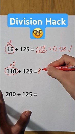 Amazing Math Trick: Divide 125 Quickly! #maths #divisiontips #mathstricks