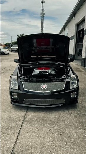 Cadillac STS Blacked Out Engine Bay Transformation