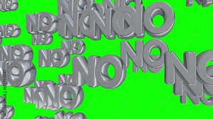 No 3d text floating on the screen. Animation for yours presentation. 4K video clip on chroma key green screen Stock Video