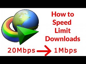 How to Speed Limit Your Downloads in IDM | Easy Tutorial