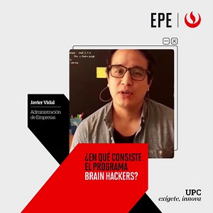 ¿Ya conoces nuestro programa Brain Hackers, iniciativa de UPC Innovation Lab? Javier Vidal, alumno de la carrera de Administración de Empresas de EPE de la UPC nos cuenta cómo es que este programa apoya a alumnos y docentes innovadores para realizar distintos tipos de proyectos. Descubre más dándole play al video ;) | EPE de la UPC