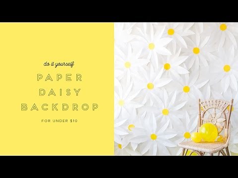How to make a paper daisy backdrop