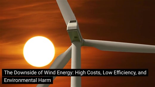 The Downside of Wind Energy: High Costs, Low Efficiency, and Environmental Harm