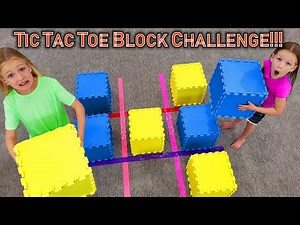 Fun With Pool Noodles and Tic Tac Toe Block Challenge Play!!!