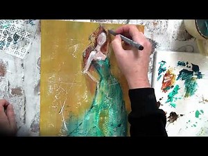 EASY & SIMPLE TEXTURED ACRYLIC ABSTRACT PAINTING FOR BEGINNERS/Women Figurative Painting/MariArtHome