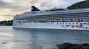 Cruise ship ‘ Norwegian Star’ departing St John’s, NL after a quick visit a few weeks ago. Credit: Julie Mullowney/NL Maritime | NL Maritime