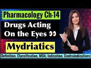 CH-14 | Drugs Acting On the Eye: Mydriatics | Definition, classification, MOA, Indications In Detail
