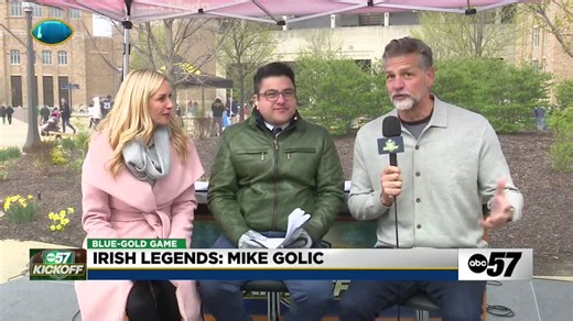 Mike Golic joins the ABC57 Kickoff crew