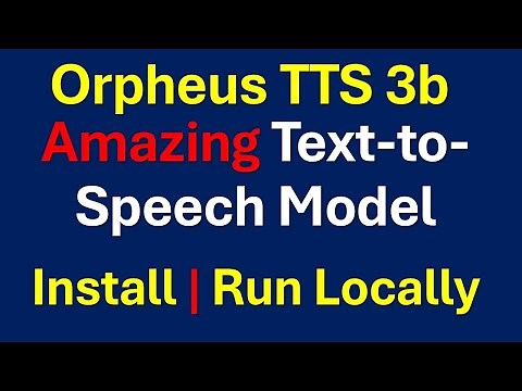 Orpheus TTS 3B - Amazing Text-to-Speech Model - Install and Run Locally