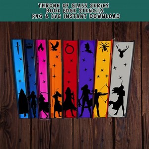 TOG Throne of Glass Book Edge Stencils for Sprayed Edges Booktok PNG SVG Digital Download - Etsy
