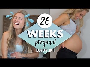 26 WEEKS PREGNANT UPDATE // Belly Laughing, Nursery Crib & Rug, baby shower dress, maternity jeans
