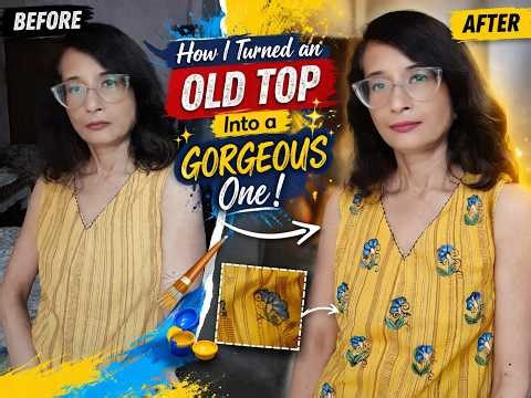 Painting My Old Top to Make It New Again | Fabric Painting