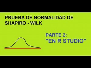 Test de normalidad de Shapiro - Wilk (en R)