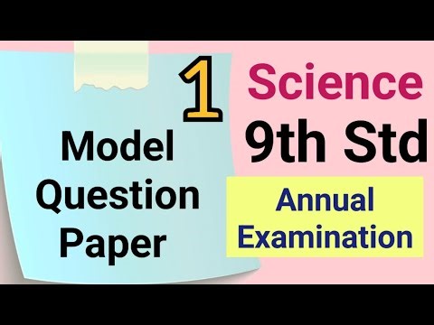 9th Std - Science | Annual Exam - Model Question Paper | 2026