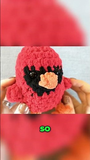 Crochet Cardinal FINISHED! Market or Gift Tell me NOW!