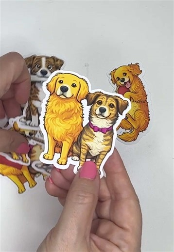 Watch how I turned my dogs into stickers to cut with my Cricut in this Kittl tutorial 🐶 #kittltutorial #cricutstickers #dogstickers