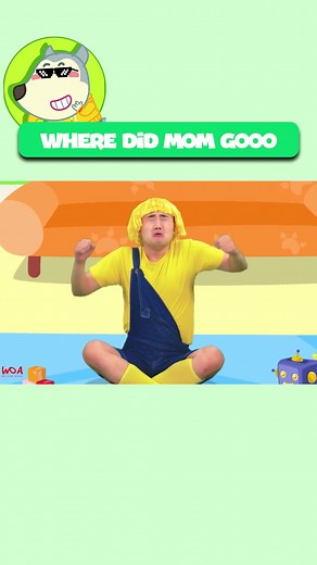 Where did mom goooo 😥😥 #kids #song #songforkids #tiktokforkids #wolfoo