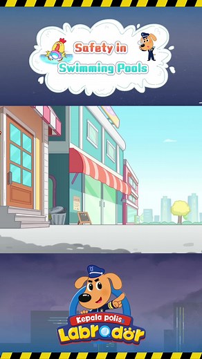 Sheriff Labrador Swimming Pool Safety with Educational Lessons