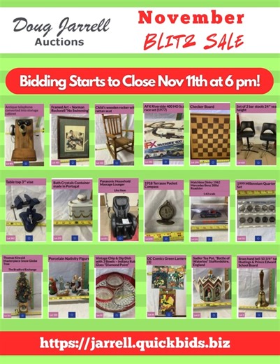 First time bidding? It’s easy: register → click an item → enter your bid. You’ll get updates if you’re outbid so you can jump back in. Friendly pickup instructions are in each lot description. Register & place your first bid. #FirstTimeBidder #EasyAuction #ShopLocal #easternontario #onlineauctions #novemberblitzsale #dougjarrellauctions | QuickBids.biz