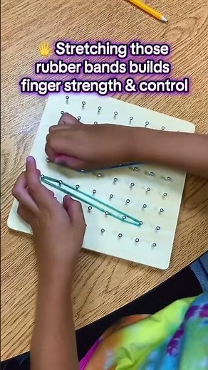 Watch how a simple geoboard becomes a powerful tool for development 👇 As this student forms the