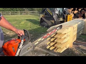 The (ultimate) way to sharpen lots of fence posts!!!￼ Without ever breaking open the pack😳🤯😃