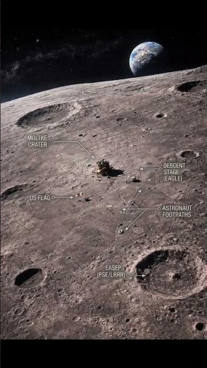 Looking back in time: The Apollo landing site in stunning detail! 🌕 #space #apollo