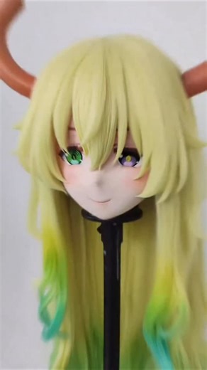 Komori | Wig Studio on Instagram: "Lucoa Kobayashi San chi no maid Kigurumi #lucoa #kobayashidragonmaid #kigurumi #dollmask"