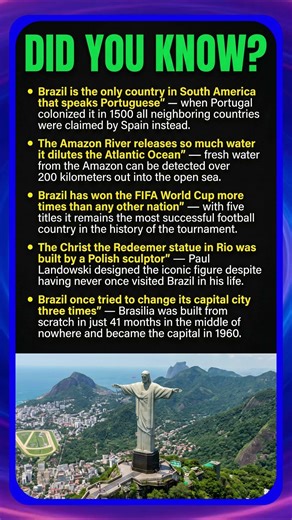 5 Incredible Facts About Brazil 🇧🇷