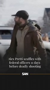 New videos have surfaced of an altercation between federal immigration officers and Alex Pretti nearly two weeks before he was killed in a confrontation with immigration enforcement officers on Jan. 24. The newly released videos are reigniting national debate over the events leading up to Pretti’s death, which is already under intense scrutiny. Full Story: https://ow.ly/uzrp50Y5yAB | Straight Arrow News