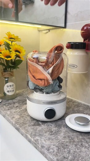 2K views |  Comment “link” if you want this lifesaver too!  Meet the Mini Washing Machine — your personal laundry buddy 全 Perfect for underwear, socks & baby clothes, it washes super clean while saving space, water & time 識✨ Compact, quiet & super practical — truly a good helper in daily life!  #MiniWasher #SmartLife #GoodThingsToShare #LaundryHack | Smart Home Gadgets | Facebook