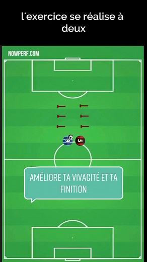 Exercice de vivacité et de finition au football