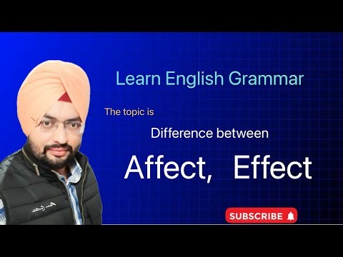 Affect, Effect English grammar with ssmaan