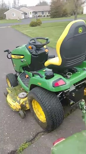 John Deere 140 towing X534 by itself!