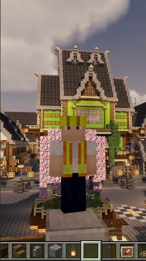 Tutorial: Bell Tower House in the City Project #minecraft #leomcbuddy #minecrafttutorial