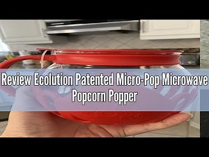 Review Ecolution Patented Micro-Pop Microwave Popcorn Popper with Temperature Safe Glass, 3-in-1 Lid
