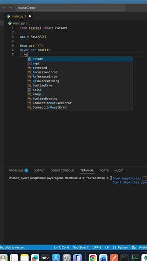 Python FastAPI in one minute | Create your first API in Tamil