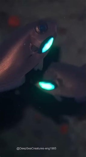 Talks to friends by blinking its headlights 💡👁️ #flashlightfish #deepsea #AI