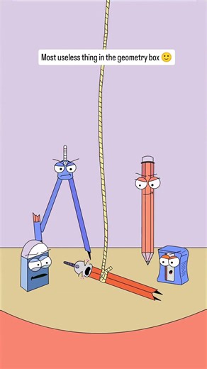 Most useless thing in Geometry Box 📐📏#school #schoolmemes #classmemes