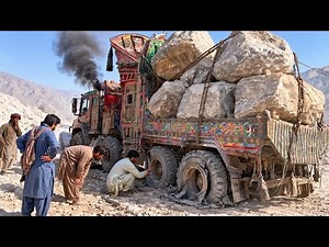 Amazing Giant Stone Transport | From Mountain Quarry to Marble Cutting Factory